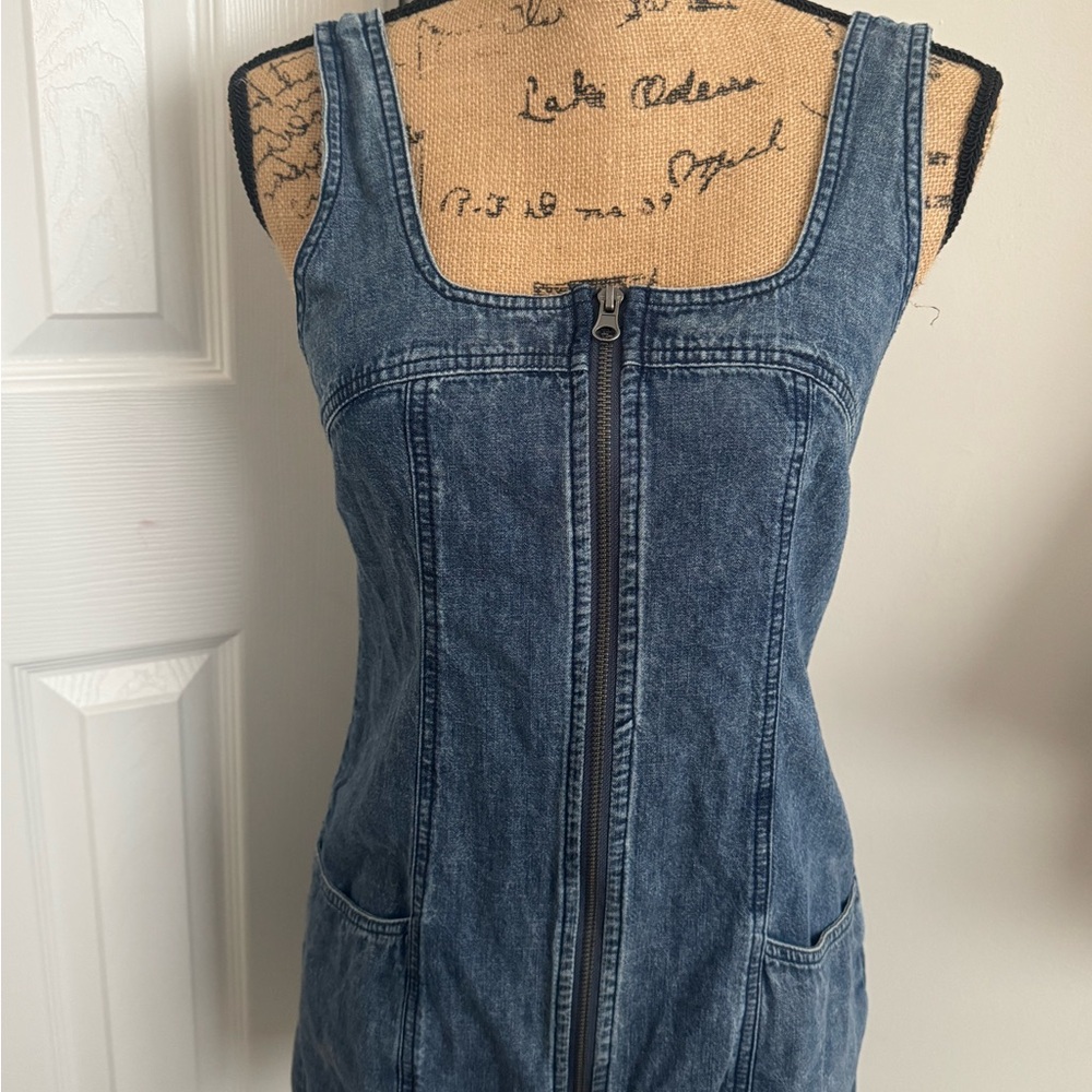 Free People Blue Denim Mini Dress